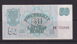 LATVIA - 1992 50 Rublu Circulated Banknote - Lettonia