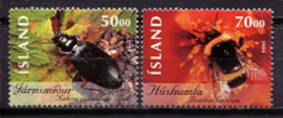 Iceland 2004 Islandia / Insects Bees Beetles MNH Insectos Abejas Escarabajos Bienen Insekten / Ho03  36-32 - Abeilles