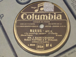 Disque 78 Tours Scene Du Film  Marius ACTE 3 1931 - 78 Rpm - Gramophone Records