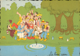 CPSM- Illustrateur DUBOUT - Pêche à La Ligne - "Le Bon Coin" Ed. Du Moulin ** 2 Scans - Dubout