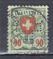 Nr 208 Gestempeld Basel 2 (zie Opm) - Perfin