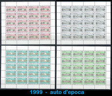 ● SOMALIA 1999 ֍ Auto Da Corsa D'epoca ֍ N. 679 / 682 ** ● 4 Fogli Di 20 Esemplari ● Cat. 200 € ● Lotto XX ● - Somalie (1960-...)