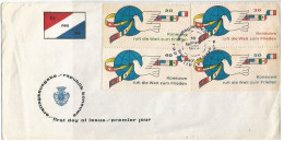 KONEUWE Republik ( Chinese Sea ) Unofficial Stamps 4v Cpl Set On FDC 10feb1972 - Fantasie Vignetten