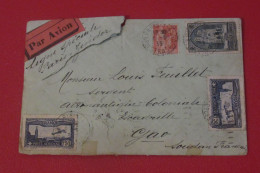 Lettre 23 .05 1933  Ligne Spéciale  TOULOUSE  - PARIS - ZINDER ( SOUDAN ) - Storia Postale