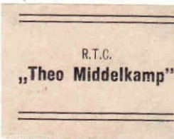 Dutch Matchbox Labels, R. T. C. "Theo Middelkamp"een Wielervereniging Het Bevorderen Van De Wielerspo, Bike, Netherlands - Boites D'allumettes - Etiquettes