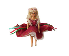 Pretty TOYMAX TALKING DOLL In HANDMADE FOLKLORIC COSTUME Collectible - 12 Inches - Muñecas