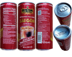 1 Can 2023 Sai Gon Vietnamese Milk Coffee 238ml Cans King Coffee EMPTY Open Bottom - Cans