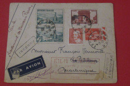 1ère Liaaison Aérienne Lettre 30 11 1935  FETE DU TRICENTENAIRE PAR LIEUTENANT DU VAISSEAU PARIS - Covers & Documents