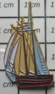 1018A Pin's Pins / Beau Et Rare / BATEAUX / BATEAU ANCIEN VIEUX GREEMENT PECHE VOILE VOILIER - Boats