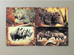 Singapore SMRT TransitLink Metro Train Ticket Card, The Wildlife Collection, Set Of 4 Used Cards - Singapour