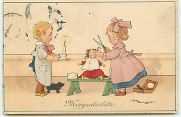 N°14424 - F. Baumgarten - Morgentoilette - Fillette Coupant Les Cheveux D'une Poupée - Baumgarten, F.