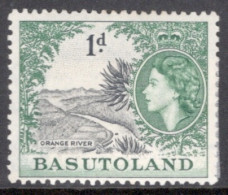 Basutoland 1954 Single 1d Stamp From The Queen Elizabeth Definitive Set In Mounted Mint. - 1933-1964 Colonia Británica