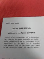 Doodsprentje Victor Naessens / Sint Amandsberg 16/9/1918 - 28/8/1976 ( Agnès Brunain ) - Religion & Esotérisme