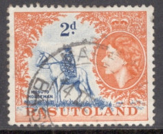 Basutoland 1954 Single 2d Stamp From The Queen Elizabeth Definitive Set In Fine Used. - 1933-1964 Kolonie Van De Kroon