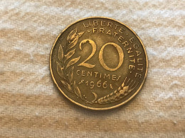 Münze Münzen Umlaufmünze Frankreich 20 Centimes 1966 - 20 Centimes