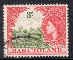 Basutoland 1954 Single 3d Stamp From The Queen Elizabeth Definitive Set In Fine Used. - 1933-1964 Crown Colony