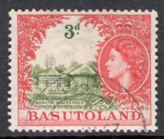 Basutoland 1954 Single 3d Stamp From The Queen Elizabeth Definitive Set In Fine Used. - 1933-1964 Colonie Britannique