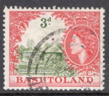 Basutoland 1954 Single 3d Stamp From The Queen Elizabeth Definitive Set In Fine Used. - 1933-1964 Colonie Britannique