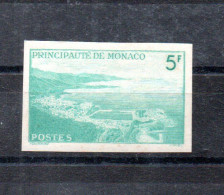 MONACO -- MONTE CARLO -- NON DENTELE -- Timbre 5 Francs Jbleu-vert - Neuf * -- Vue Générale De La Principauté - Variedades Y Curiosidades