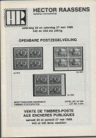 Hector Raassens Openbare Postzegelveiling 1989 - Catálogos De Casas De Ventas