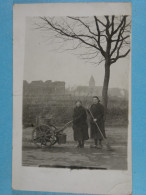 Carte Photo (épreuve De Rustique Photo à Liège) Balayeuses - Lüttich