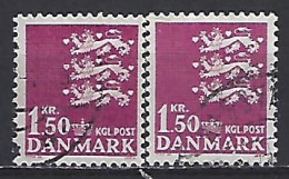 Denmark 1962  Three Lions (o) Mi.402 X+y - Used Stamps