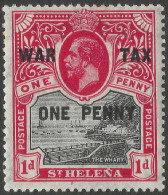 St Helena. 1916 War Tax. 1d MH. SG 87 - Saint Helena Island