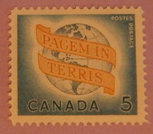 CANADA YT 341 NEUF**MNH" PAIX DANS LE MONDE" ANNÉE 1964 - Unused Stamps