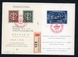 Schweiz Block 11 Auf Einschreiben Basel - Unused Stamps