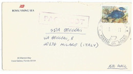 Bahamas PAQUEBOT Airmail CV Pmk Posted On Board 18apr1991 To Italy With Fish C.60 - Bahamas (1973-...)