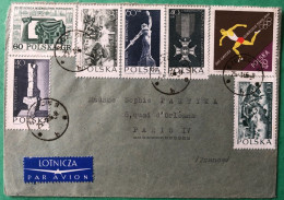 Pologne, Divers Sur Enveloppe Pour La France - (B2238) - Andere & Zonder Classificatie