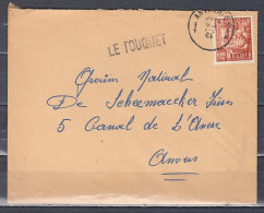 Brief Van Antwerpen 1Y Naar Anvers Met Langstempel Le Touquet - Linear Postmarks