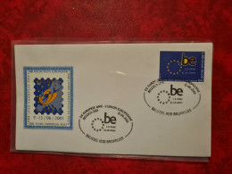 Lettre / Carte 2001  BELGICA UNION EUROPEENNE 500 ANS DE POSTE EUROPEENNE - Storia Postale