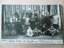 CPA - SELECTION - NOEUX LES MINES  - CARTE PHOTO -  Mines De Noeux . Fosse 8 - Equipe Des " PERCHEURS " 1927. - Noeux Les Mines