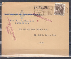 Brief Van Gent X Naar Gand Met Langstempel Ertvelde - Linear Postmarks
