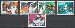 Iceland      .       Yvert    .    755/759   .     **      .      MNH - Ongebruikt