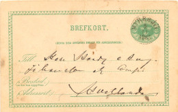 SCHWEDEN 1885 "MYRESJÖ" Sehr Selt. K1 Klar A. 5 (FEM) Öre Grün GA-Postkarte, Bedarfserhaltung   SWEDEN VILLAGE POSTMARKS - 1885-1911 Oscar II