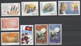 Iceland      .       Yvert    .    9 Stamps      .     **      .      MNH - Nuovi