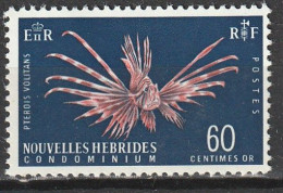 Nouvelles Hébrides Type M EIIR A Gauche Pterois Volitans1967 N°265 Neuf** - Nuovi