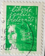 T Belle Variété 3448 Visage Vert Couvrant L'oreille / Défaut D'essuyage - Unused Stamps