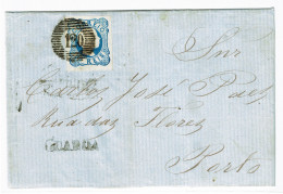 Portugal, 1857, # 12, Para O Porto - Lettres & Documents