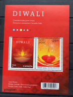 India 2017, Joint Issue With Canada - Diwali, MNH Unsusual S/S - Neufs