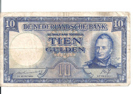 PAYS-BAS 10 GULDEN 1945 VF P 75 A - 1 Florín Holandés (gulden)