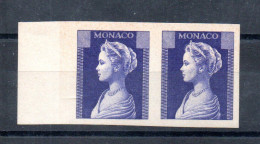 MONACO -- MONTE CARLO -- NON DENTELE - Paire Timbre - Naissance De La Princesse Caroline - Effigie De La Princesse Grace - Variétés