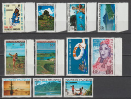 POLYNESIE - 1973+1974 - ANNEES COMPLETES YVERT N°93/103 ** MNH - COTE 2017 = 84 EUR. - - Annate Complete