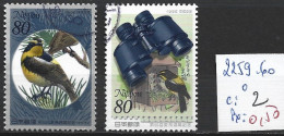 JAPON 2259-60 Oblitérés Côte 2 € - Used Stamps