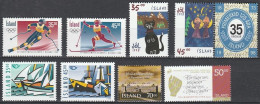 Iceland      .       Yvert    .   9 Stamps   .     **      .      MNH - Nuevos