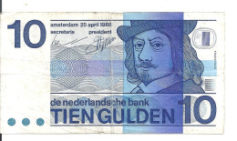 PAYS-BAS 10 GULDEN 1968 VF P 91 - 10 Florín Holandés (gulden)