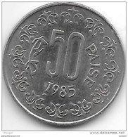 *india 50 Paisa 1985 H Km 65  Xf+ Catalog Val 4$ - Inde