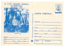 IP 79 - 212a OIL, World Congress, Romania - Stationery - Unused - 1979 - Petróleo